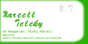 marcell teleky business card